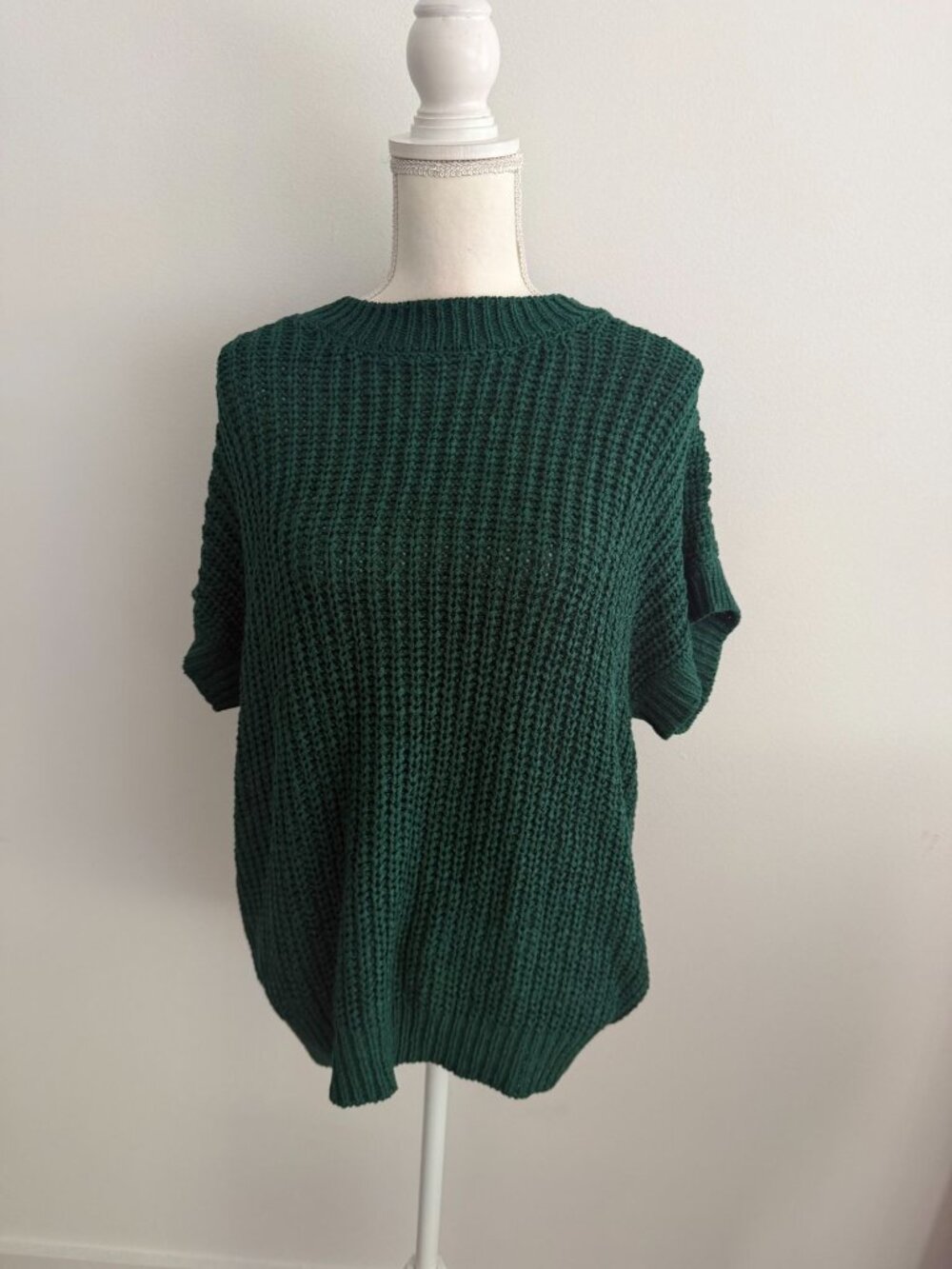 ZENANA Deep Green Knit Sweater Size S/M Womens